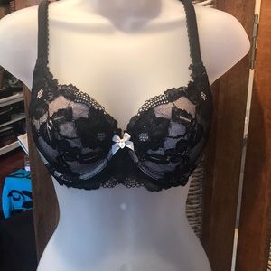 Victoria’s Secret pink and black lace bra
